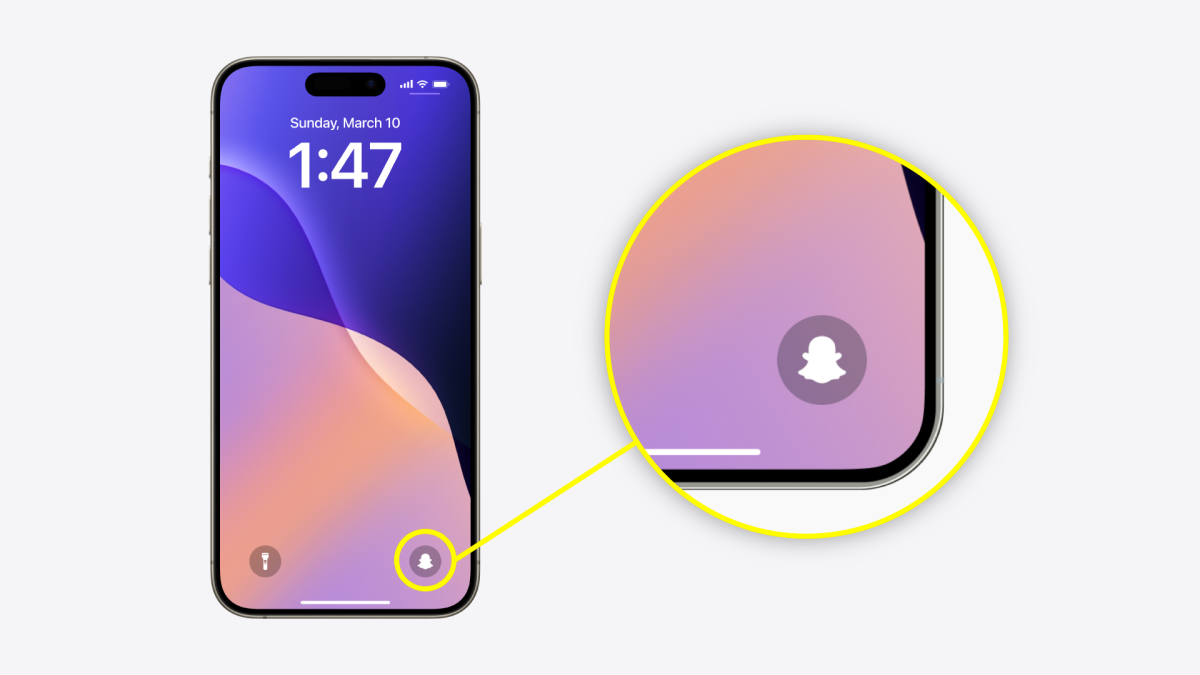 Como adicionar a câmera Snapchat à tela de bloqueio do iPhone