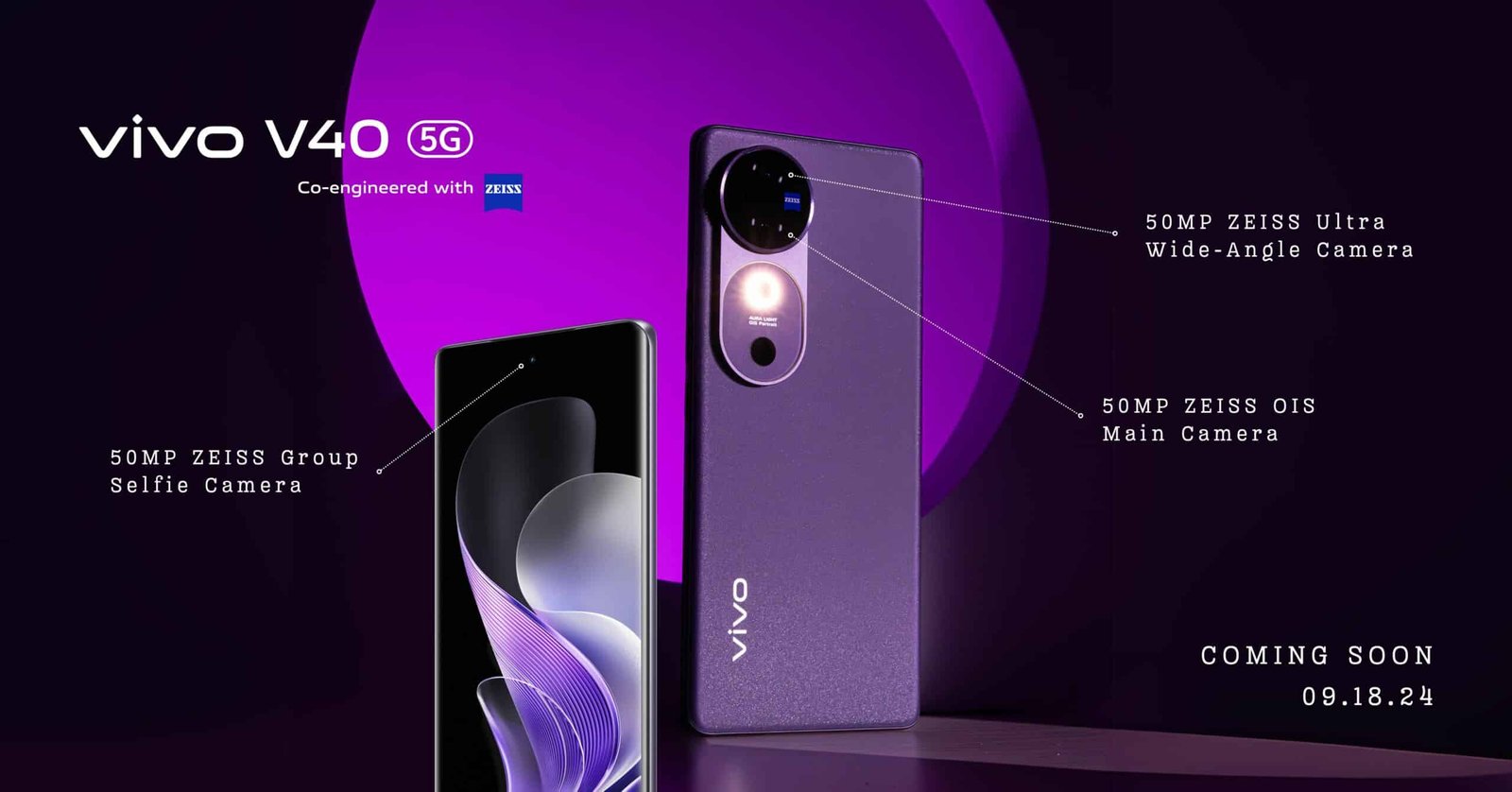 Pronto para fotos épicas? vivo V40 traz três câmeras ZEISS de 50 MP ao seu alcance