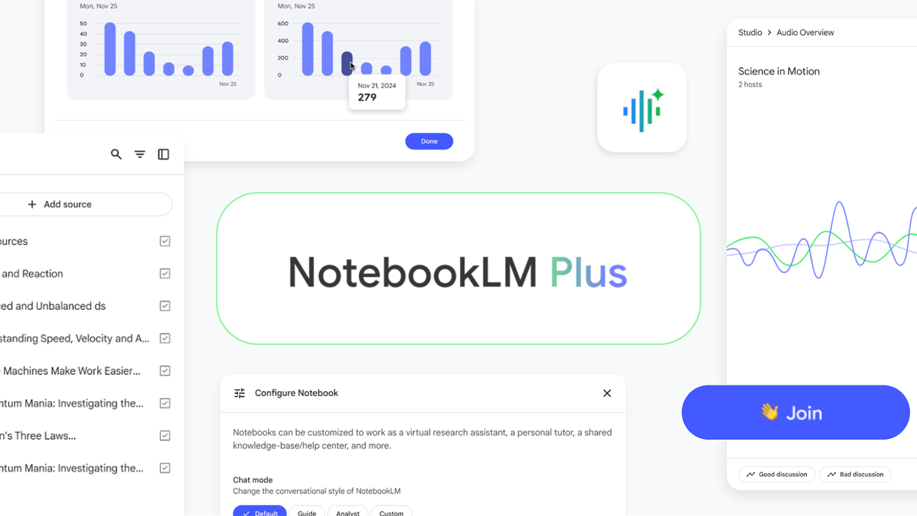 NotebookLM anuncia NotebookLM Plus e outros novos recursos